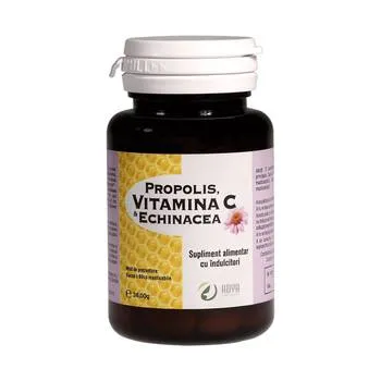 Propolis & Vitamina C & Echinacea, 60 comprimate masticabile, Adya Green Pharma