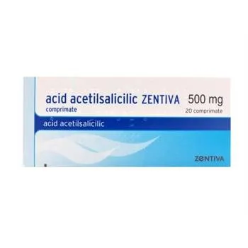 Acid Acetilsalicilic, 500 mg, 20 comprimate, Zentiva
