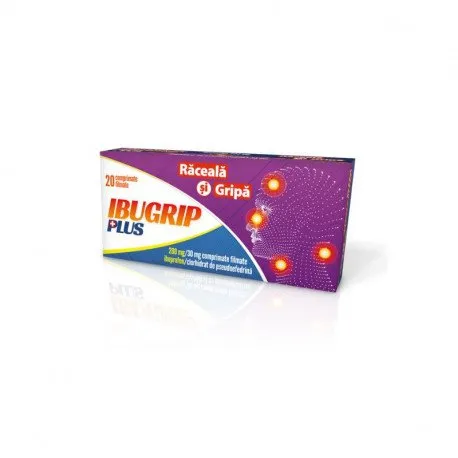 Ibugrip Plus 200 mg / 30 mg, 20 comprimate