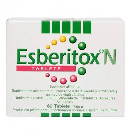Esberitox N- folosit in terapia infectiilor respiratorii, 60 tablete