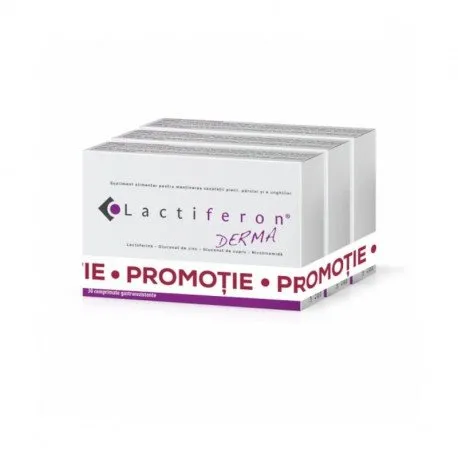 Pachet Lactiferon Derma, 30 comprimate, 2+1 gratis