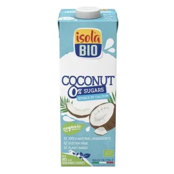 Bautura de cocos cu 0% zaharuri, 1000ml, Isola Bio