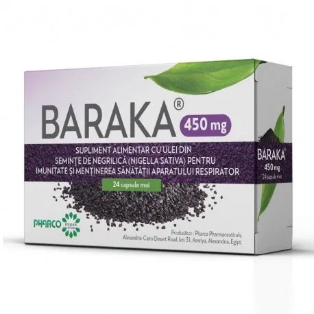 Baraka 450 mg x 24 capsule – pentru calmarea tusei