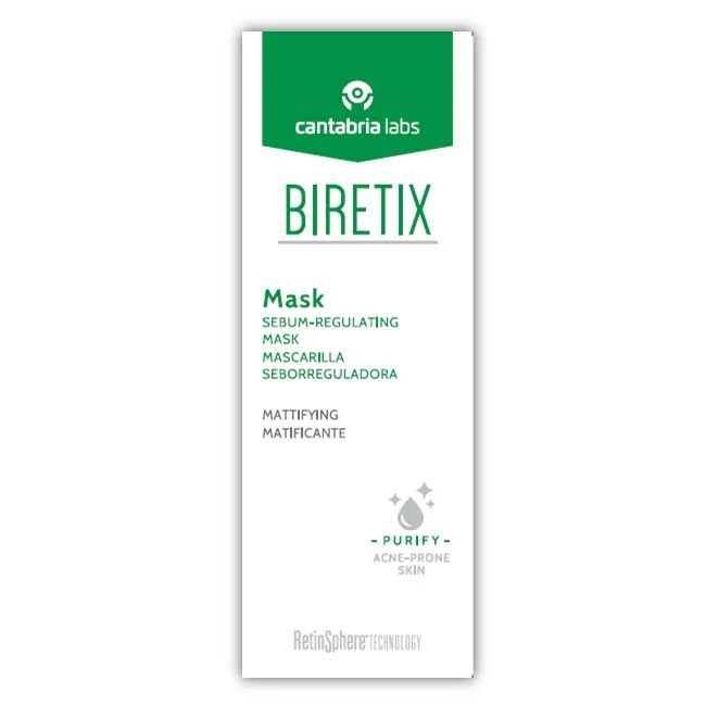 Masca pentru reglarea sebumului Biretix, 25 ml, Cantabria Labs