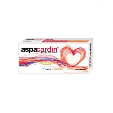 Aspacardin 39 mg/12 mg, pentru inima, 30 comprimate