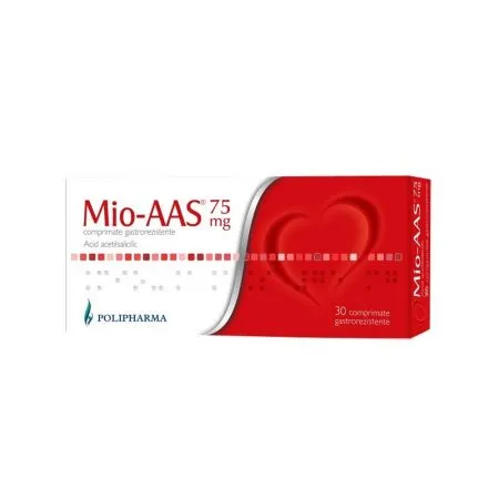 Mio-AAS, 75 mg, 30 comprimate gastrorezistente, Polisano