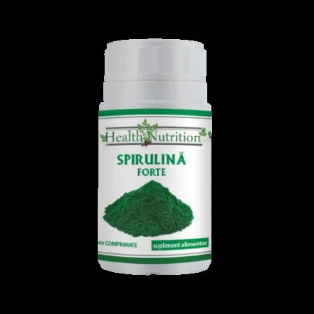 Spirulina forte, 500 mg, 60 tablete, Health Nutrition