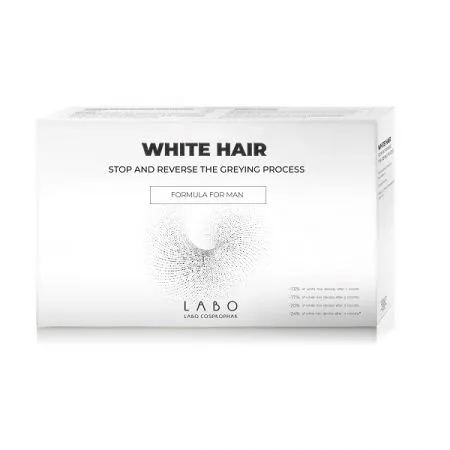 Tratament impotriva incaruntirii parului pentru barbati White Hair, 40 fiole, Labo
