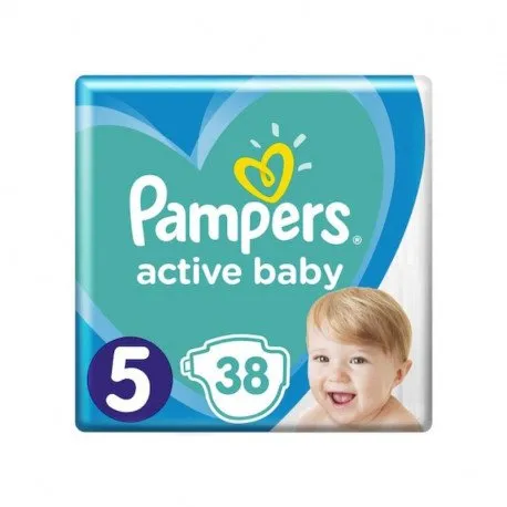 Pampers Scutece Active Baby, Marimea 5, 11 -16 Kg, 38 bucati