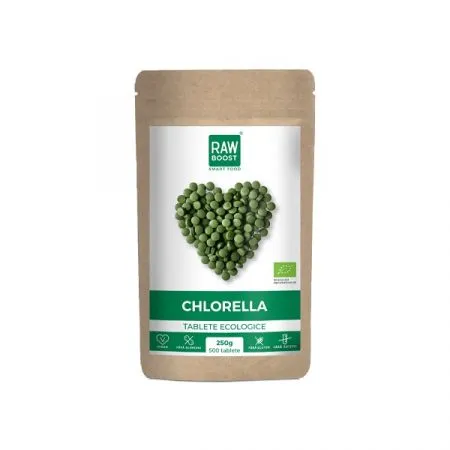 Chlorella ecologica, 500 mg, 500 tablete, RawBoost