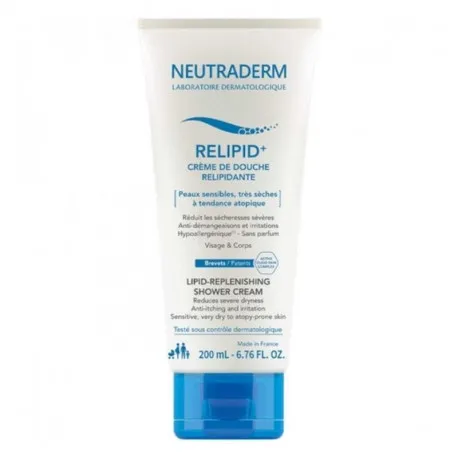 Neutraderm Relipid+ Crema de dus relipidizanta pentru corp si fata, 200 ml