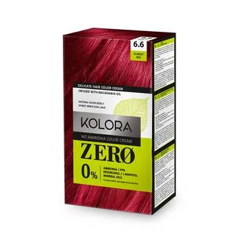 Vopsea de par Kolora Zero 6.6 Scarlet Red, 60ml, Aroma