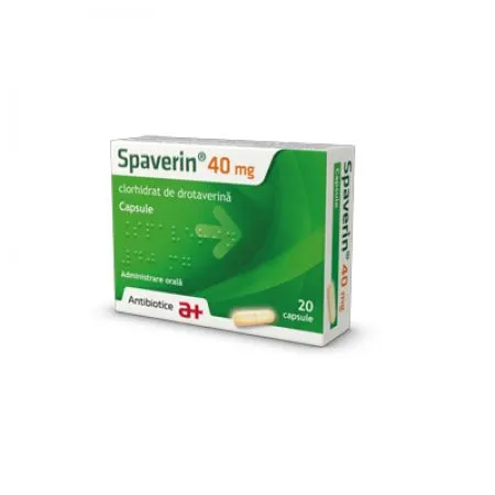 Spaverin, 40 mg, 20 capsule, Antibiotice SA