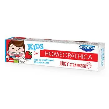 Pasta de dinti homeopatica pentru copii cu capsuni, 50ml, Astera