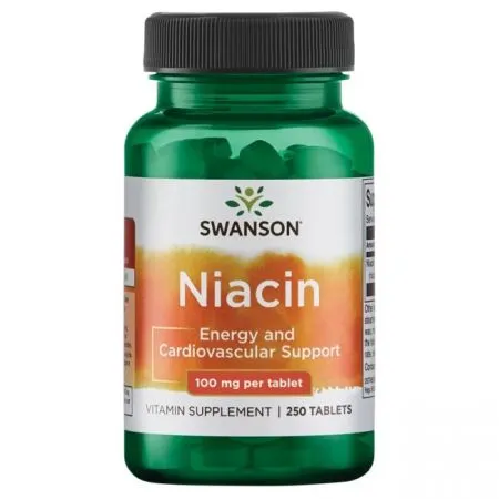 Niacin Vitamina B3 100mg, 250 tablete, Swanson Health USA
