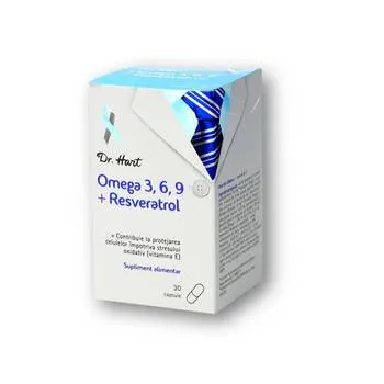 Dr.Hart Omega 3-6-9 + Resveratrol, 30 capsule