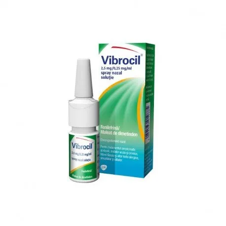 Vibrocil spray nazal 2,5mg/0,25mg/ml, 15 ml