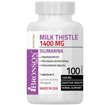 Silimarina Milk Thistle 1400 mg, 100 capsule, Bronson Laboratories