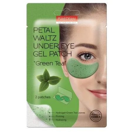 Plasturi pentru ochi cu ceai verde Vals de Petale, 2 bucati, Purederm