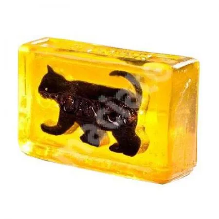 Sapun decorativ cu glicerina si scortisoara Pisica Neagra, 100 g, Organique