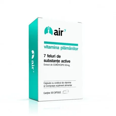 Air7 Vitamina plamanilor, 30 capsule, protectie boli respiratorii
