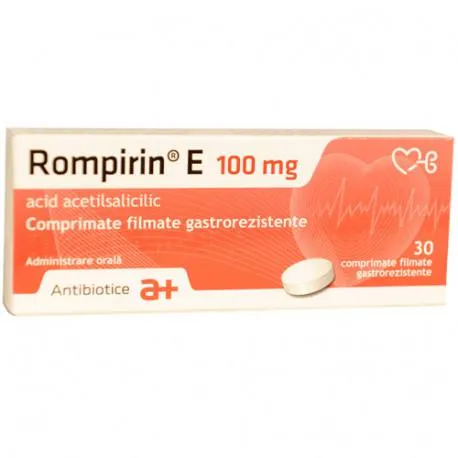 Rompirin E 100 mg, 30 comprimate filmate gastrorezistente IS