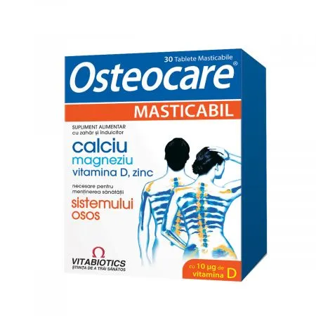 Osteocare masticabil, 30 comprimate, Vitiabiotics