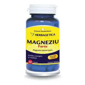 Magneziu Forte, 60 capsule, Herbagetica