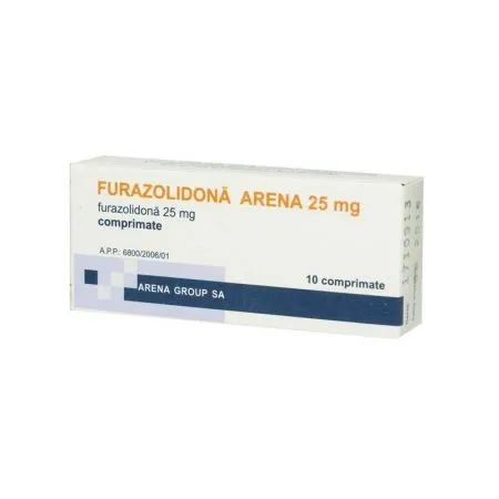 Furazolidona Arena, 25 mg, 10 comprimate, Arena Group