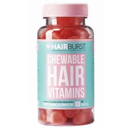 Vitamine masticabile pentru par, 60 jeleuri, HairBurst