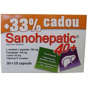 Sanohepatic 40+, 30 capsule + 33% cadou, Zdrovit