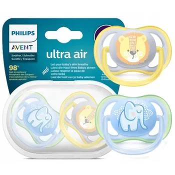 Suzete pentru baieti 0-6 luni Ultra Air, 2 bucati, Philips Avent