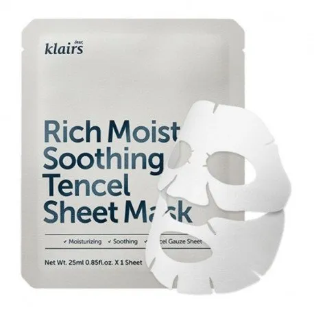 Dear Klairs Rich Moist Soothing Tencel Masca de fata, 25 ml
