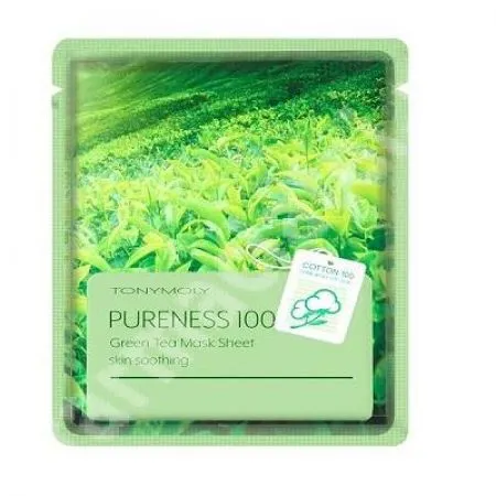 Masca cu efect calmant cu ceai verde PURENESS 100, 21 ml, TONYMOLY