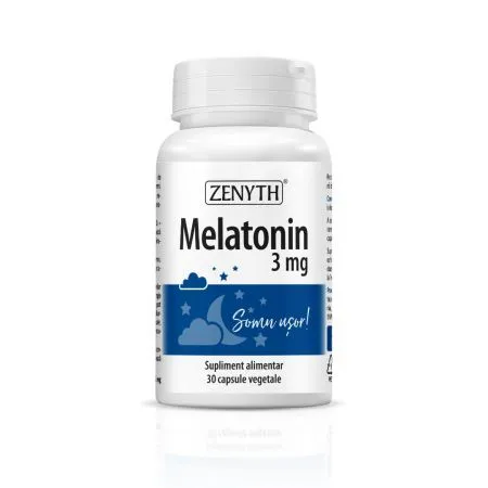 Melatonin 3 mg, 30 capsule vegetale, Zenyth