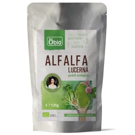 Pulbere Bio Alfalfa, 125 g, Obio