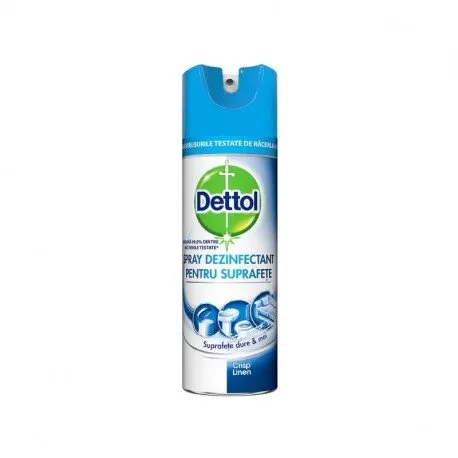 Dettol Spray dezinfectant suprafete Crisp Linen, 400ml