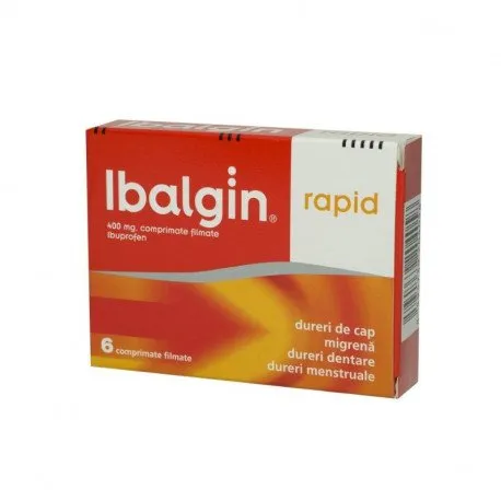 Ibalgin Rapid 400Mg, 6 Comprimate Filmate