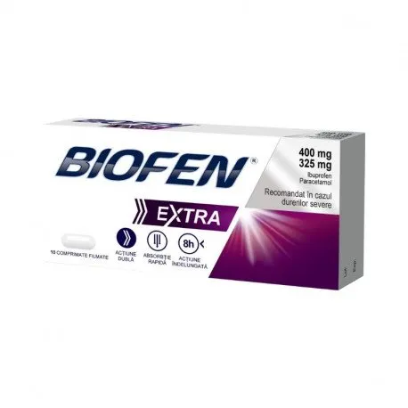 Biofen Extra 400mg/325mg, 10 comprimate filmate