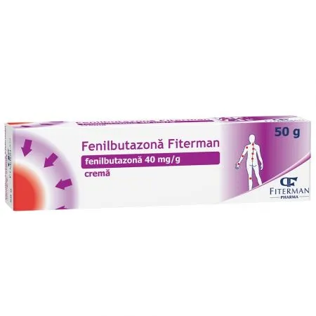 Fenilbutazona crema, 40 mg/g, 50 g, Fiterman