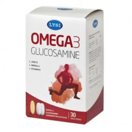 Omega-3 Glucosamina, Condroitina Vitamina C Lysi, 30 doze