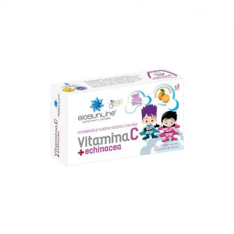 BioSunLine Vitamina C cu Echinacea pentru copii, 30 comprimate