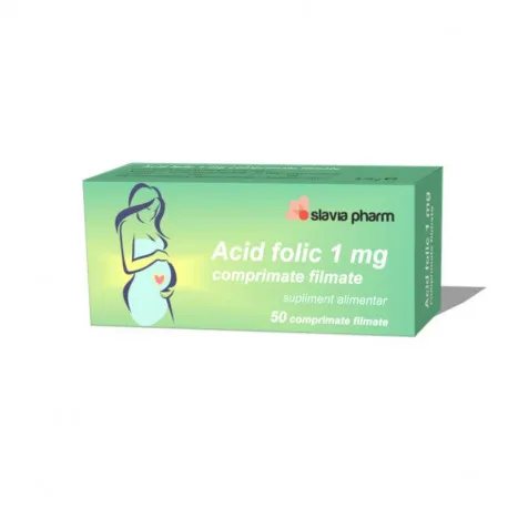 SLAVIA Acid folic 1mg, 50 capsule