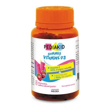 Gommes Vitamine D3, 60 capsule, Pediakid