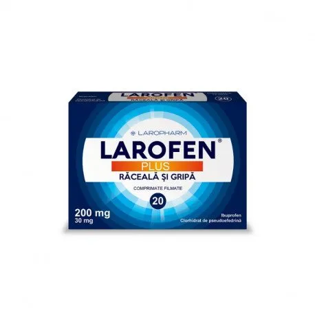 Laropharm Larofen Plus raceala si gripa, 20 comprimate