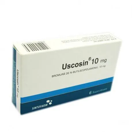 Uscosin 10 mg, 6 supozitoare SINTOF, adjuvant dureri menstruale