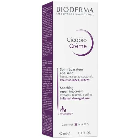 Crema hidratanta pentru iritatii si leziuni Cicabio Creme, 40 ml, Bioderma
