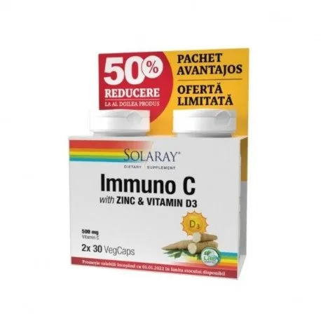 Secom Immuno C plus Zinc and Vitamin D3, 30 tablete -50% la al 2lea produs