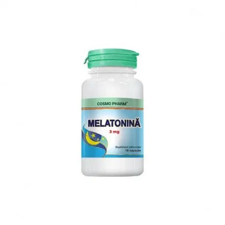 Cosmo Melatonina 3 mg, 10 capsule refacerea ritmului circadian