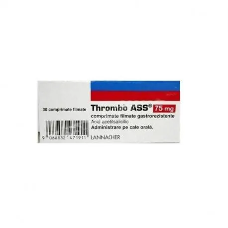 Thrombo ASS 75 mg x 30 comprimate gastrorezistente